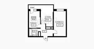 2-к квартира, вторичка, 46м2, 21/25 этаж