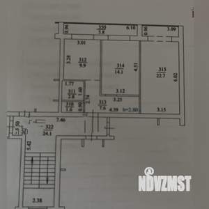 2-к квартира, вторичка, 64м2, 4/7 этаж