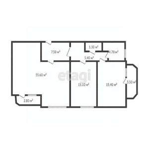 3-к квартира, вторичка, 84м2, 9/21 этаж