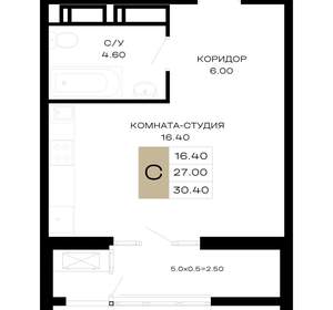 Студия квартира, вторичка, 30м2, 5/21 этаж