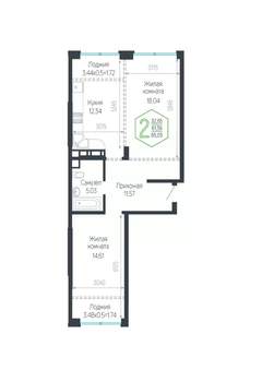 Студия квартира, вторичка, 65м2, 3/24 этаж