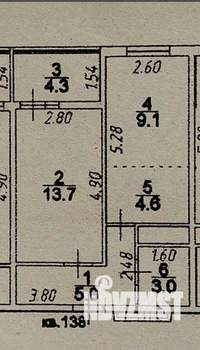 1-к квартира, вторичка, 36м2, 11/17 этаж