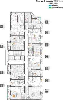 1-к квартира, вторичка, 41м2, 11/24 этаж