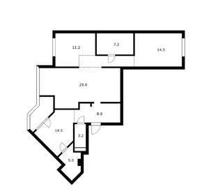 3-к квартира, вторичка, 100м2, 8/18 этаж