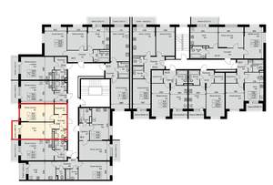 1-к квартира, строящийся дом, 43м2, 2/3 этаж