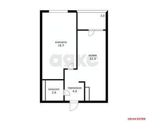 1-к квартира, вторичка, 36м2, 10/17 этаж