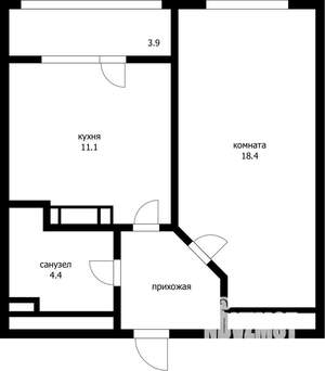 1-к квартира, вторичка, 38м2, 17/24 этаж