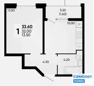 1-к квартира, вторичка, 34м2, 8/18 этаж