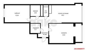 2-к квартира, вторичка, 73м2, 17/20 этаж