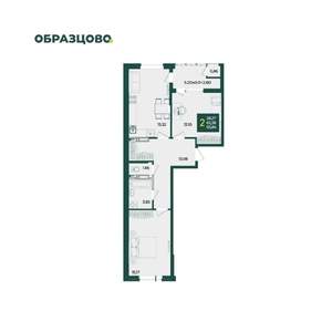 2-к квартира, вторичка, 66м2, 18/18 этаж