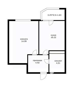 1-к квартира, вторичка, 34м2, 8/19 этаж