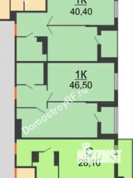 1-к квартира, вторичка, 43м2, 6/25 этаж