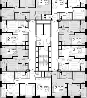 2-к квартира, вторичка, 49м2, 2/18 этаж