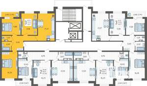 3-к квартира, вторичка, 74м2, 2/19 этаж