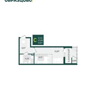 Студия квартира, вторичка, 31м2, 9/21 этаж