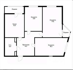 3-к квартира, вторичка, 92м2, 23/25 этаж