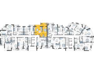 2-к квартира, вторичка, 57м2, 15/16 этаж