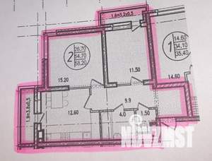 2-к квартира, вторичка, 56м2, 12/26 этаж
