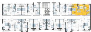 2-к квартира, вторичка, 50м2, 16/19 этаж