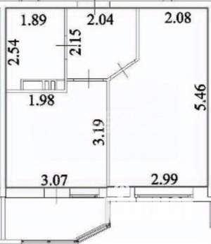 1-к квартира, вторичка, 32м2, 3/17 этаж