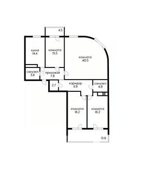 4-к квартира, вторичка, 136м2, 20/22 этаж