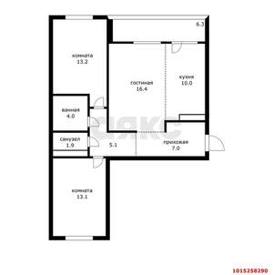 3-к квартира, вторичка, 77м2, 6/9 этаж