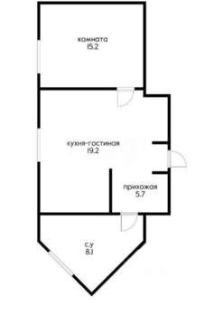 1-к квартира, вторичка, 48м2, 4/15 этаж