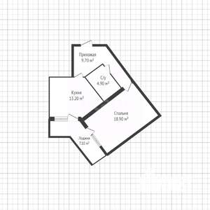 1-к квартира, вторичка, 47м2, 9/10 этаж