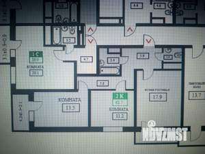 2-к квартира, вторичка, 64м2, 11/24 этаж