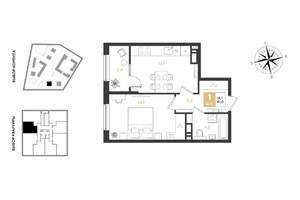 1-к квартира, вторичка, 41м2, 11/18 этаж
