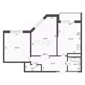 2-к квартира, вторичка, 82м2, 10/16 этаж