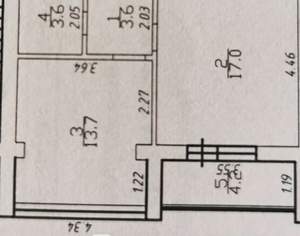 1-к квартира, вторичка, 38м2, 6/6 этаж