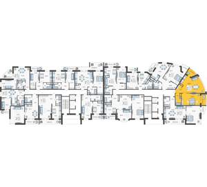 2-к квартира, строящийся дом, 67м2, 9/16 этаж