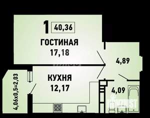 1-к квартира, вторичка, 40м2, 3/24 этаж