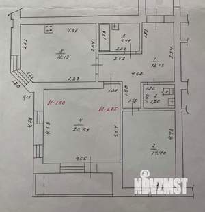 2-к квартира, вторичка, 73м2, 6/6 этаж