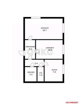 2-к квартира, вторичка, 48м2, 1/5 этаж