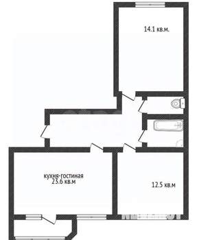 2-к квартира, вторичка, 64м2, 5/24 этаж