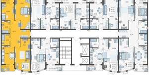 3-к квартира, вторичка, 92м2, 12/21 этаж