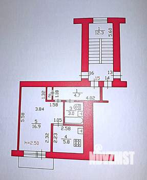 1-к квартира, вторичка, 31м2, 4/4 этаж