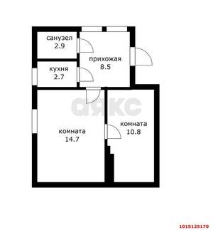 2-к квартира, вторичка, 45м2, 2/2 этаж