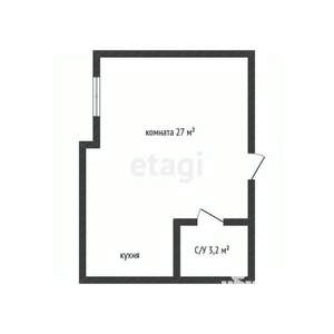 Студия квартира, вторичка, 30м2, 2/7 этаж