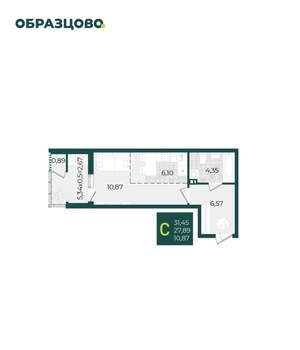 Студия квартира, вторичка, 31м2, 9/21 этаж