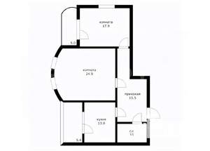 2-к квартира, вторичка, 77м2, 4/16 этаж