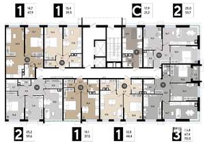 1-к квартира, вторичка, 44м2, 4/16 этаж