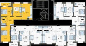 3-к квартира, вторичка, 74м2, 2/19 этаж