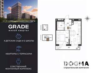 1-к квартира, вторичка, 39м2, 8/9 этаж