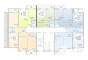 2-к квартира, строящийся дом, 66м2, 4/8 этаж