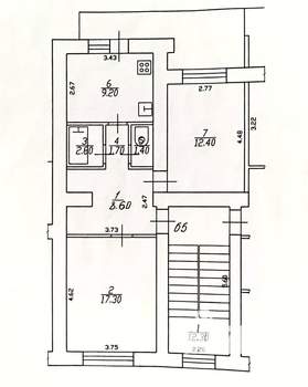 2-к квартира, вторичка, 54м2, 3/5 этаж