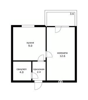 1-к квартира, вторичка, 32м2, 12/17 этаж