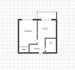1-к квартира, вторичка, 35м2, 2/3 этаж